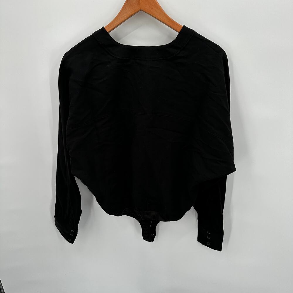 GOOD AMERICAN NWT Utility Surplice Bodysuit in Black // Medium - Picture 11 of 14